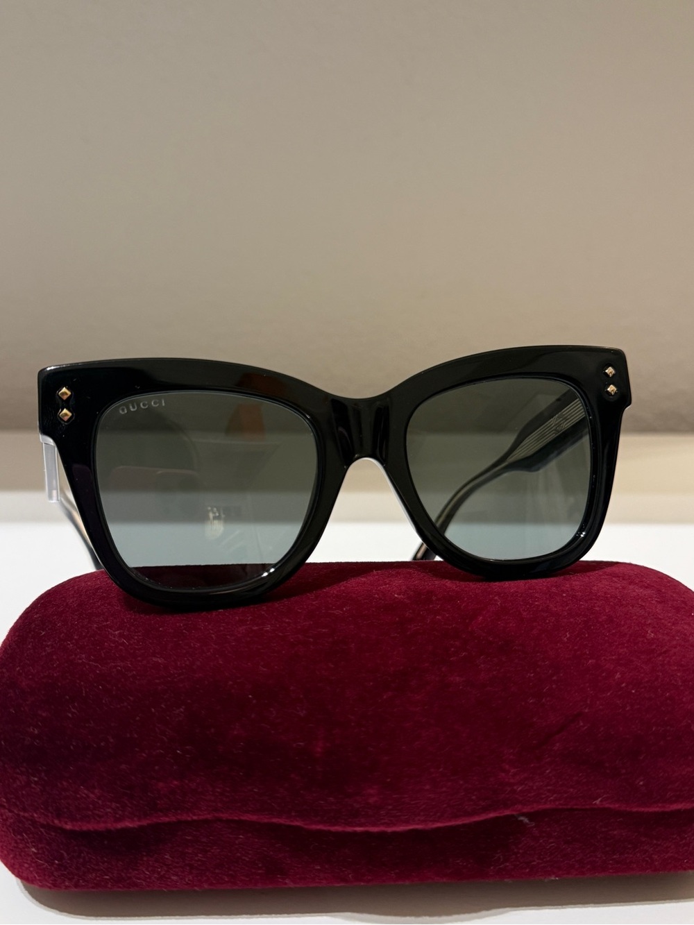Gucci 52mm Square Cat Eye Sunglasses